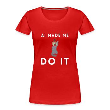 Artificial Intelligence Ai Chat - Frauen Premium Bio T-Shirt - Rot - Vorne - Mia (176cm)