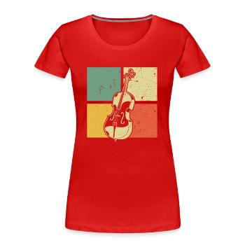 Cello Cellospieler Cellist - Frauen Premium Bio T-Shirt - Rot - Vorne - Mia (176cm)