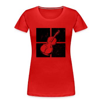 Cello Cellospieler Cellist - Frauen Premium Bio T-Shirt - Rot - Vorne - Mia (176cm)