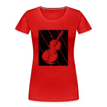 Cello Cellospieler Cellist - Frauen Premium Bio T-Shirt - Rot - Vorne - Mia (176cm)