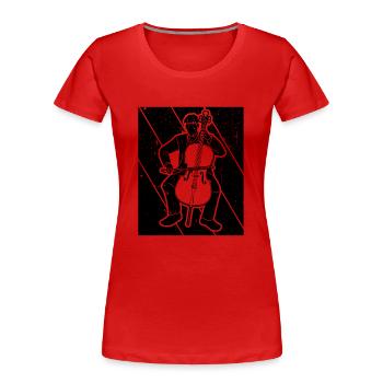 Cello Cellospieler Cellist - Frauen Premium Bio T-Shirt - Rot - Vorne - Mia (176cm)