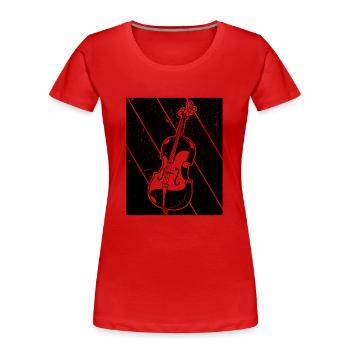 Cello Cellospieler Cellist - Frauen Premium Bio T-Shirt - Rot - Vorne - Mia (176cm)
