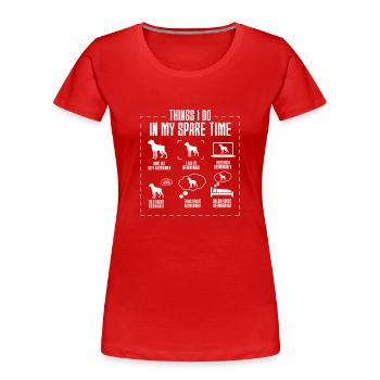 Weimaraner - T-shirt bio Premium Femme - rouge - Devant - Mia (176cm)