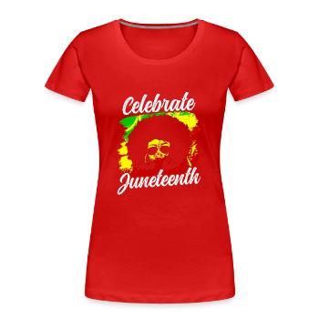 Feiert Den Juneteenth Black 1865 African American - Frauen Premium Bio T-Shirt - Rot - Vorne - Mia (176cm)