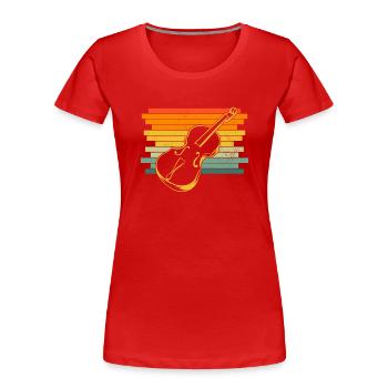 Cello Cellospieler Cellist - Frauen Premium Bio T-Shirt - Rot - Vorne - Mia (176cm)