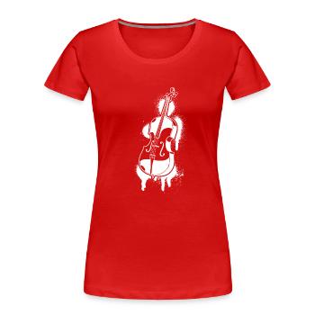 Cello Cellospieler Cellist - Frauen Premium Bio T-Shirt - Rot - Vorne - Mia (176cm)
