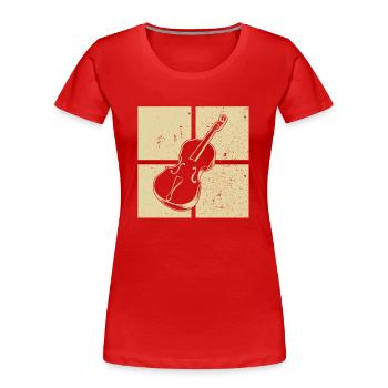 Cello Cellospieler Cellist - Frauen Premium Bio T-Shirt - Rot - Vorne - Mia (176cm)
