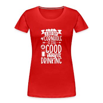 Cornhole Throwing Cornhole Player Cornhole Lover Cornhole lover - T-shirt bio Premium Femme - rouge - Devant - Mia (176cm)