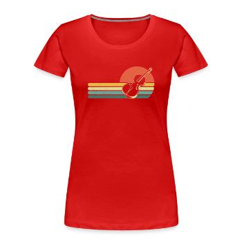 Cello Cellospieler Cellist - Frauen Premium Bio T-Shirt - Rot - Vorne - Mia (176cm)