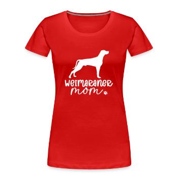 Weimaraner - T-shirt bio Premium Femme - rouge - Devant - Mia (176cm)