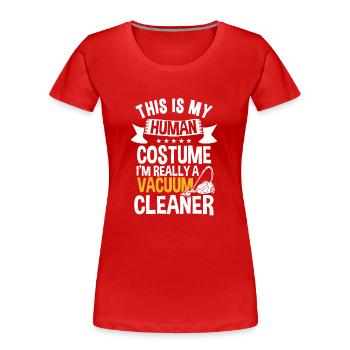 Conception d’aspirateur amusant - T-shirt bio Premium Femme - rouge - Devant - Mia (176cm)