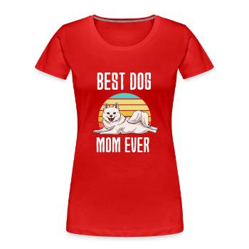 Esquimau d’Amérique - T-shirt bio Premium Femme - rouge - Devant - Mia (176cm)
