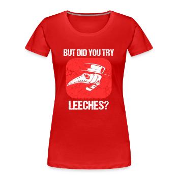 Docteur Docteur Infirmier Infirmier Médecine - T-shirt bio Premium Femme - rouge - Devant - Mia (176cm)