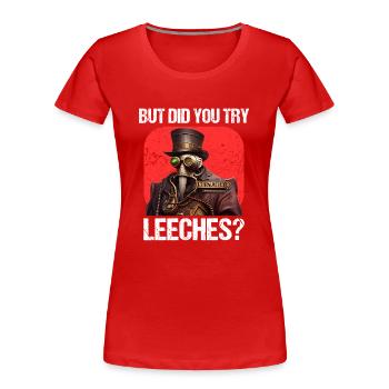 Docteur Docteur Infirmier Infirmier Médecine - T-shirt bio Premium Femme - rouge - Devant - Mia (176cm)