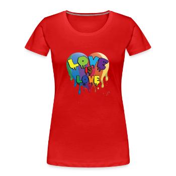 Liebe LGBT Gay - Frauen Premium Bio T-Shirt - Rot - Vorne - Mia (176cm)