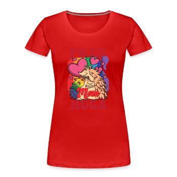 Mois de la fierté LGBT - T-shirt bio Premium Femme - rouge - Devant - Mia (176cm)