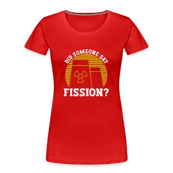 Kernkraftwerk Und Nuklearstrahlung - Frauen Premium Bio T-Shirt - Rot - Vorne - Mia (176cm)