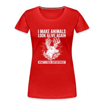 Taxidermie Professional und Tiermontage - Frauen Premium Bio T-Shirt - Rot - Vorne - Mia (176cm)