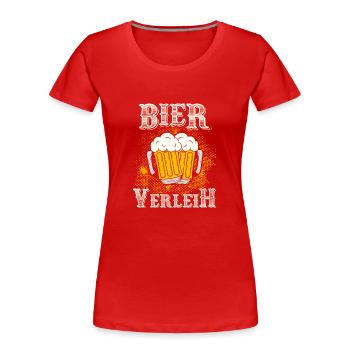 Himmelfahrt Männertag Bier Vatertag Shirt - Frauen Premium Bio T-Shirt - Rot - Vorne - Mia (176cm)