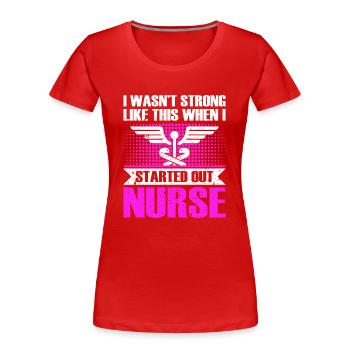 Nurse Outfit Nurse - Women's Premium Organic T-Shirt - red - Front - Mia (176cm)