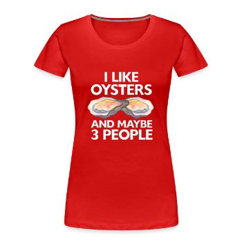 Cadeau amateur de fruits de mer fruits de mer - T-shirt bio Premium Femme - rouge - Devant - Mia (176cm)