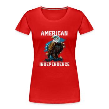 American Independence American Bald Eagle 4th of - Women's Premium Organic T-Shirt - red - Front - Mia (176cm)