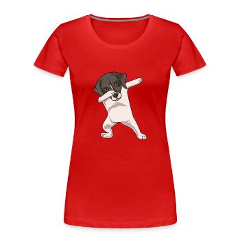Whippet - T-shirt bio Premium Femme - rouge - Devant - Mia (176cm)
