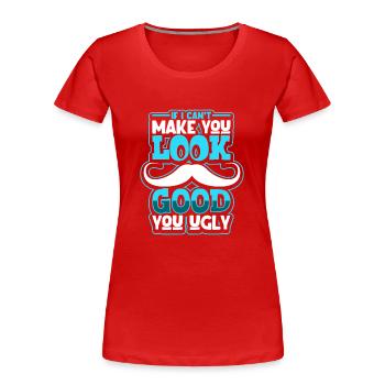 Beard Barber Hairdresser Hairstylist Hair Salon - Frauen Premium Bio T-Shirt - Rot - Vorne - Mia (176cm)