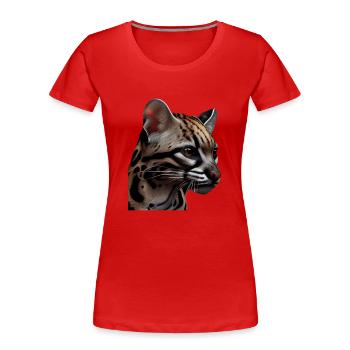juste un garçon qui aime Ocelots Ocelot ocelot ocelot - T-shirt bio Premium Femme - rouge - Devant - Mia (176cm)