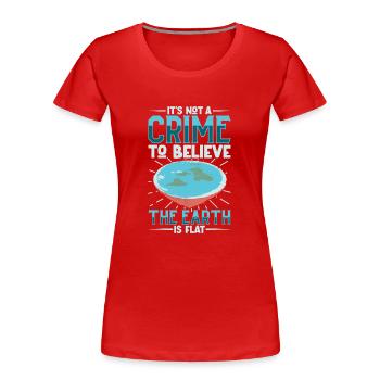 Flat Earth Theory Flat Earth Army Earth - Women's Premium Organic T-Shirt - red - Front - Mia (176cm)
