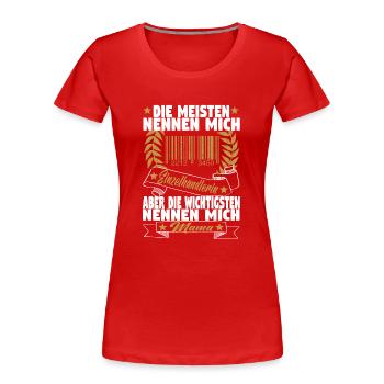 Verkäuferin Muttertag Einzelhandel Verkäufer - Frauen Premium Bio T-Shirt - Rot - Vorne - Mia (176cm)
