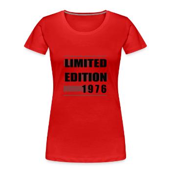 Limited Edition 1976 - Frauen Premium Bio T-Shirt - Rot - Vorne - Mia (176cm)