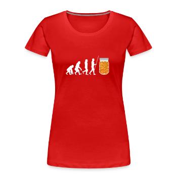 KBBQ Korean BBQ Kimchi Ramen - Women's Premium Organic T-Shirt - red - Front - Mia (176cm)