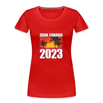 Gran Canaria 2023 - Women's Premium Organic T-Shirt - red - Front - Mia (176cm)
