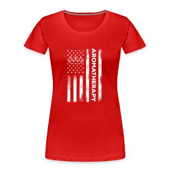 American Aromatherapy Shirt USA - Women's Premium Organic T-Shirt - red - Front - Mia (176cm)