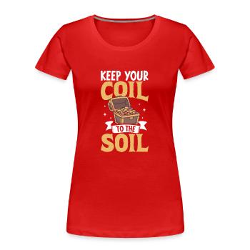 Oak Island / Treasure Hunting Oak Island Mystery - Women's Premium Organic T-Shirt - red - Front - Mia (176cm)