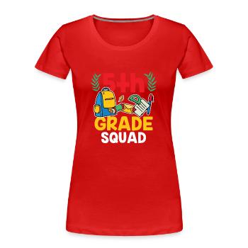 5 Class Team Fifth Grade School - Women's Premium Organic T-Shirt - red - Front - Mia (176cm)