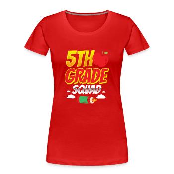5 Klasse Team Schule Fünftklässler Fünfte - Frauen Premium Bio T-Shirt - Rot - Vorne - Mia (176cm)
