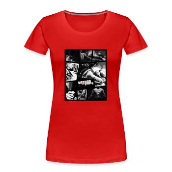 GTA Tattoo Style Retro Ink Inked - Frauen Premium Bio T-Shirt - Rot - Vorne - Mia (176cm)