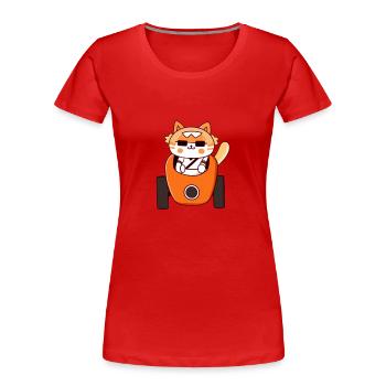 Recumbent Bike And Velomobile - Women's Premium Organic T-Shirt - red - Front - Mia (176cm)