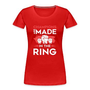 mma champion - Frauen Premium Bio T-Shirt - Rot - Vorne - Mia (176cm)