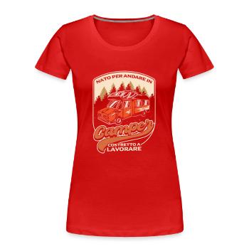 Camper | Camping | Camper | Caravan - Women's Premium Organic T-Shirt - red - Front - Mia (176cm)