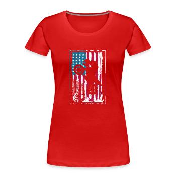 Dirt Bike USA Flagge Vintage Motocross amerika - Frauen Premium Bio T-Shirt - Rot - Vorne - Mia (176cm)