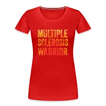 Multiple Sklerose Krieger - Frauen Premium Bio T-Shirt - Rot - Vorne - Mia (176cm)