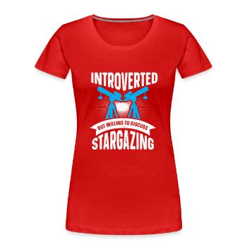 Stargazer Poison Cosmology Stargazing - Women's Premium Organic T-Shirt - red - Front - Mia (176cm)