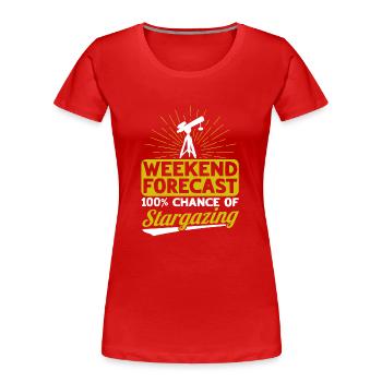Stargazer Poison Cosmology Stargazing - Women's Premium Organic T-Shirt - red - Front - Mia (176cm)