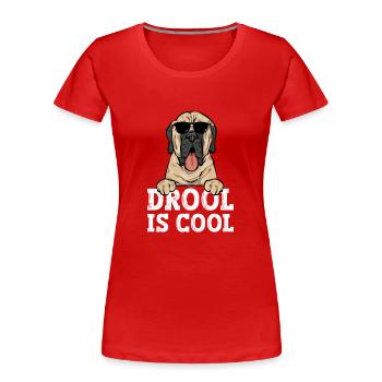Mastiff Chien Vieux Mastiff anglais - T-shirt bio Premium Femme - rouge - Devant - Mia (176cm)