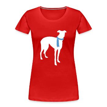 Whippet - T-shirt bio Premium Femme - rouge - Devant - Mia (176cm)