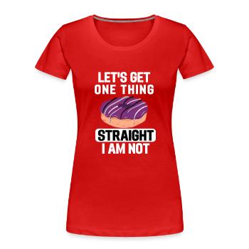 Ace Pride Month Donut LGBTQ Geschenk Asexuell - Frauen Premium Bio T-Shirt - Rot - Vorne - Mia (176cm)