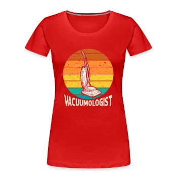 Aspirateur Vacuumlogist - T-shirt bio Premium Femme - rouge - Devant - Mia (176cm)